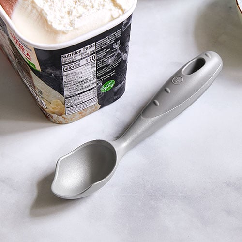 Victoria's Pampered Chef - Ice Cream Spade-$8 (item #100113) The rounded  head helps you scoop ice cream out of the Ice Cream Maker and spread into  containers.