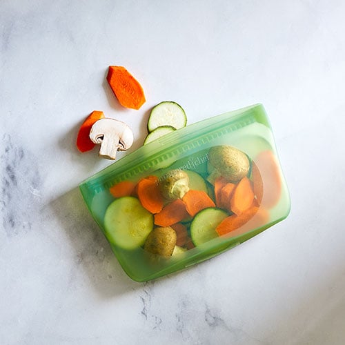 Reusable Silicone Storage and Cooking Bags, Clear