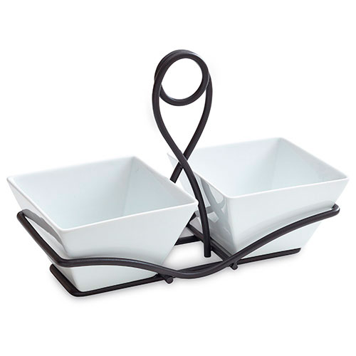 Small Square Bowls & Caddy Set