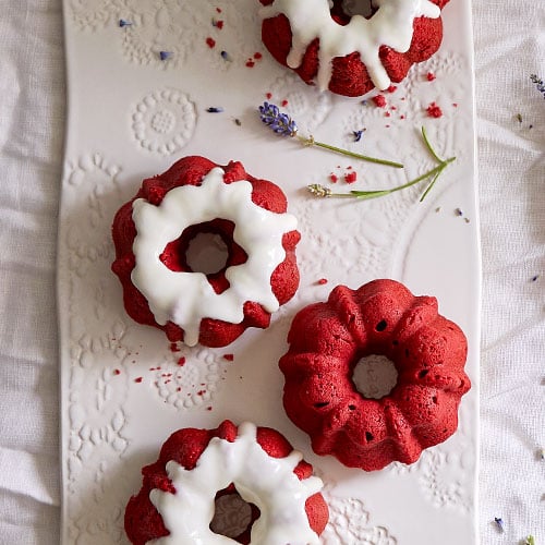 Mini Red Velvet Bundt Cakes Recipe