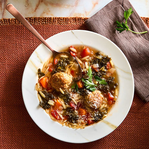 Delicious Italian Wedding Soup - Return to the Kitchen - Soup Salad & Sauce