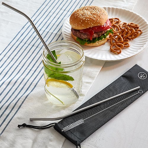 Outlery - Straw - Collapsible Cutlery - with Metal Case - Easy to Clean