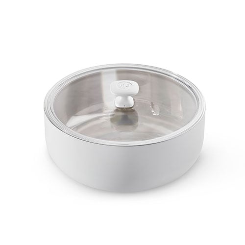 Pampered Chef Mini Freezer Bowls Teal Lid and Metal Storage Rack