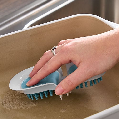 Dish Scrub Brush Kitchen Cleaning Tool  Cleaning tools, Scrub brush, Brush  cleaner