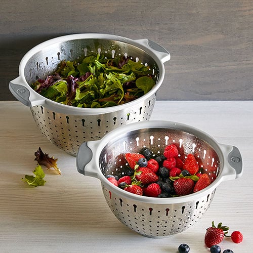  Cook Pro Stainless Steel Mesh Skimmers with Fine Mesh Scoop,  Set of 3: Colanders: Home & Kitchen