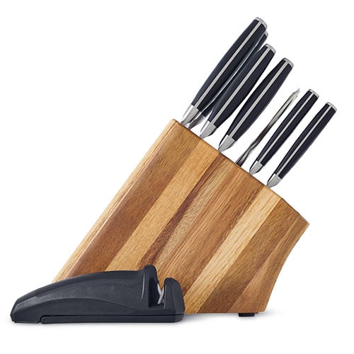 New Pampered Chef COATED KNIFE SET OF 6 Kitchen Tools 100837  Dishwasher-safe