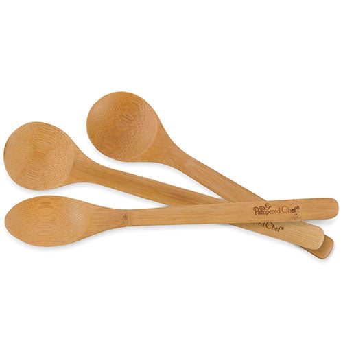 Pampered Chef Silicone & Wood Utensil Set
