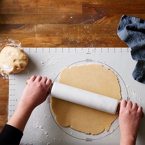 Rolling Pin Pastry Mat Set, Silicone Baking For Dough With