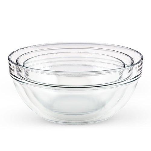 Anchor Hocking Glass Food Prep Mixing Bowl with Cherry Lid, 4