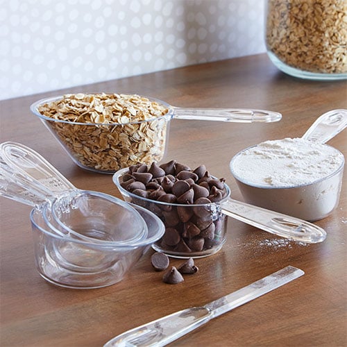 Chef Craft 4pc Nesting Measuring Scoop & Spoon Combo Set - Measure 1/4 tsp  to 1 Cup 