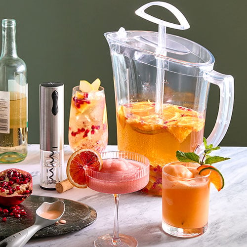 Our quick stir pitcher makes everything from fruit infused water, to stir  up powdered drink mixes, j…
