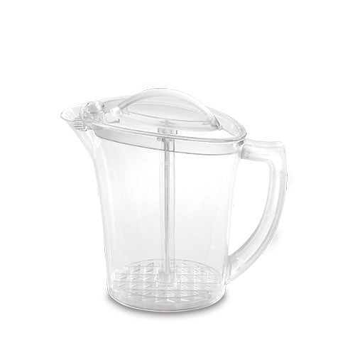 2 Quarts Plastic Pitcher with Lid, Clear Wide Plastic Pitcher Great for  Iced Tea