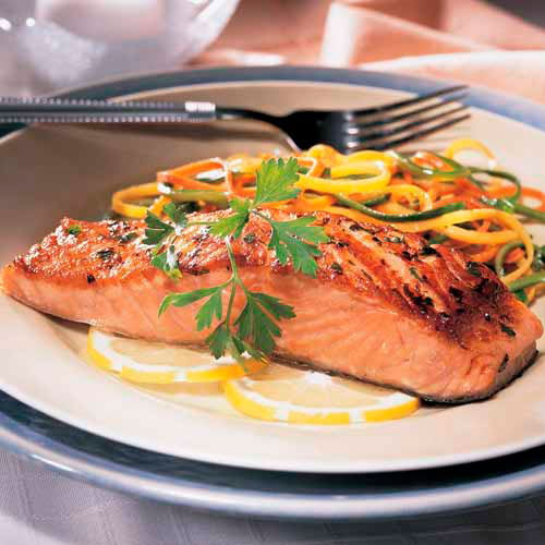 Pan-Seared Salmon with Julienne Vegetables - Recipes | Pampered Chef US ...