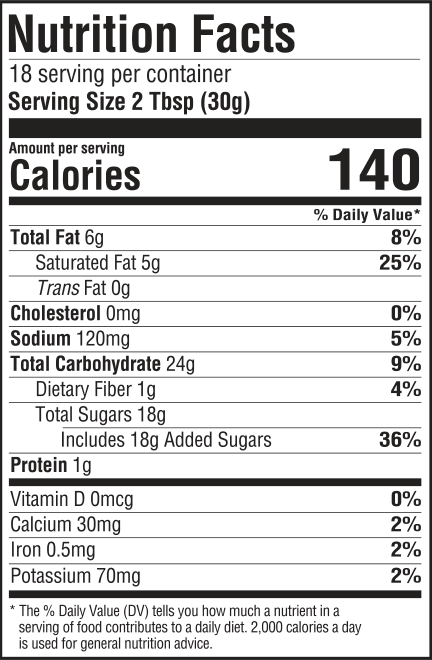 Java chip ingredients best sale